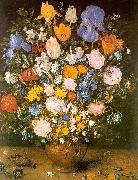 Jan Brueghel Bouquet of Flowers in a Clay Vase Sweden oil painting reproduction